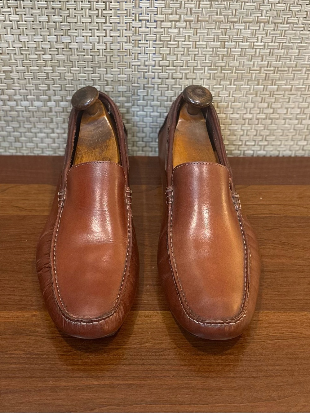 To Boot New York Adam Derrick Aidan Brown Leather Driving Moc Loafers 9.5
